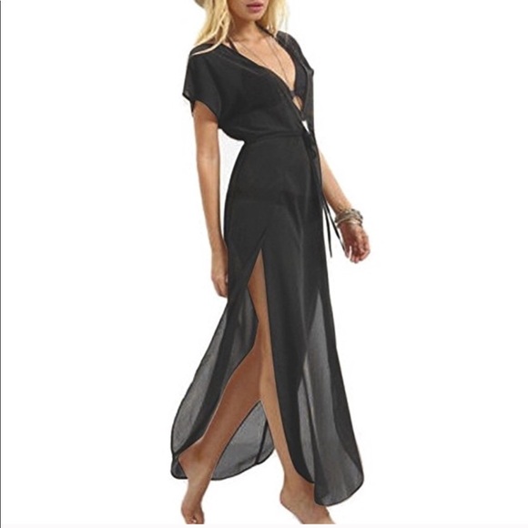 chiffon maxi cover up